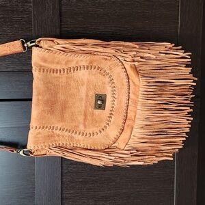 Durango Leather fringed Shoulder Bag